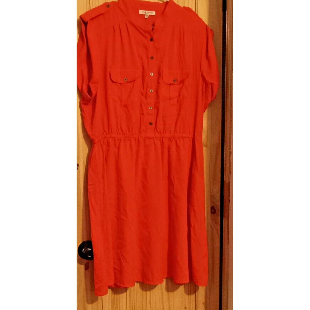 Speed Control New York Orange Button Down Shirt‎ Dress Size 3X